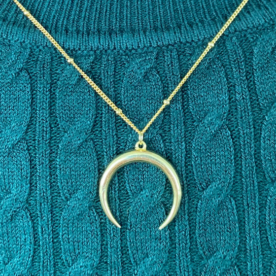 Moon ketting gold