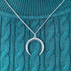 Moon ketting silver