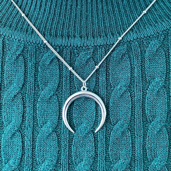 Moon ketting silver